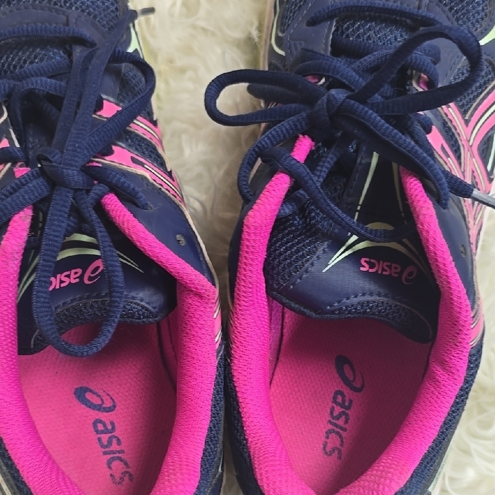 Asics Athletic Shoes Blue and Pink with Breathable Mesh - Picture 6 of 8